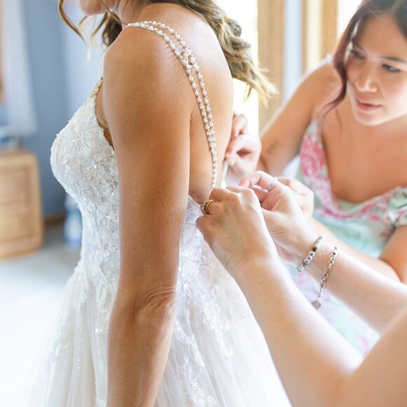 Stella York, Hazel Wedding Dress 6886, Size 6 - altered to 4, Color IV/MC-PL - Picture 8 of 15